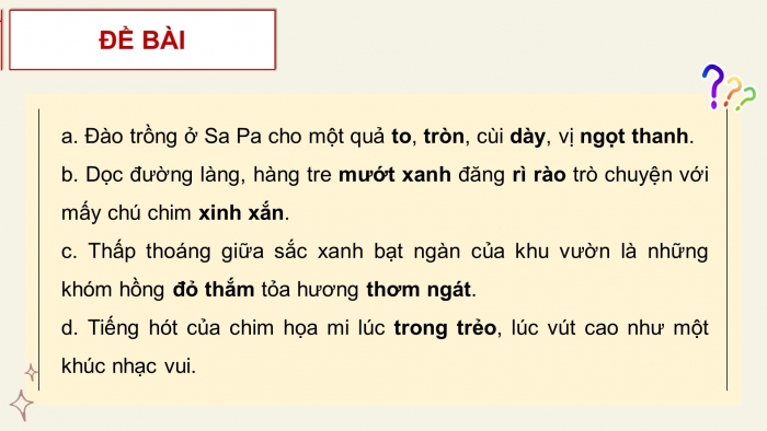 Giáo án điện tử Tiếng Việt 4 chân trời CĐ 2 Bài 4 Luyện từ và câu: Tính từ