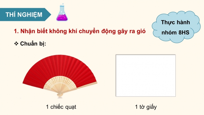 Giáo án điện tử Khoa học 4 cánh diều Bài 5: Sự chuyển động của không khí