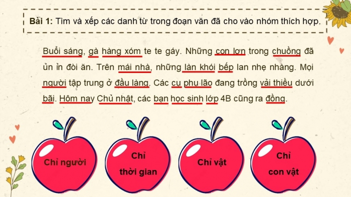 Giáo án điện tử Tiếng Việt 4 cánh diều Bài 2 Luyện từ và câu 2: Luyện tập về danh từ