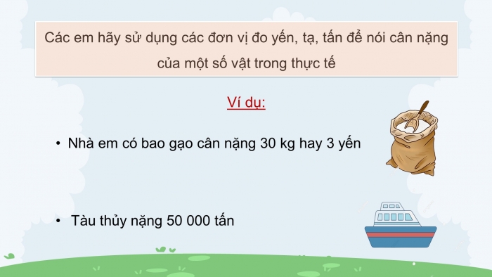 Giáo án điện tử Toán 4 cánh diều Bài 14: Yến, tạ, tấn