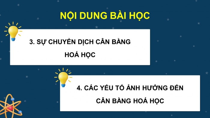 Giáo án điện tử Hoá học 11 chân trời Bài 1: Khái niệm về cân bằng hoá học