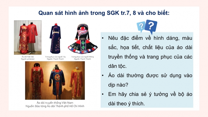 Giáo án điện tử Mĩ thuật 8 cánh diều Bài 2: Thời trang áo dài Việt Nam