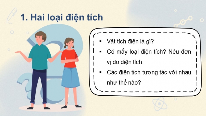 Giáo án điện tử Vật lí 11 chân trời Bài 11: Định luật Coulomb về tương tác tĩnh điện