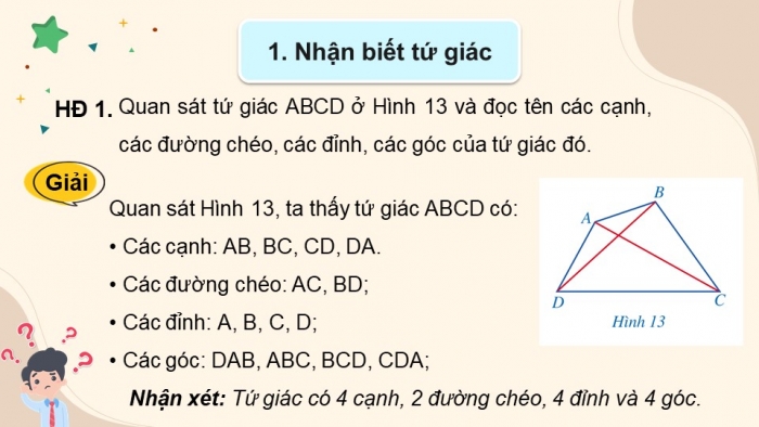 Giáo án điện tử Toán 8 cánh diều Chương 5 Bài 2: Tứ giác