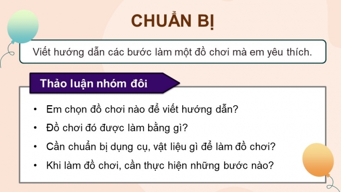 Giáo án điện tử Tiếng Việt 4 kết nối Bài 22 Viết Hướng dẫn thực hiện một công việc