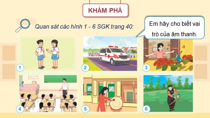 Giáo án điện tử Khoa học 4 cánh diều Bài 10: Âm thanh trong cuộc sống