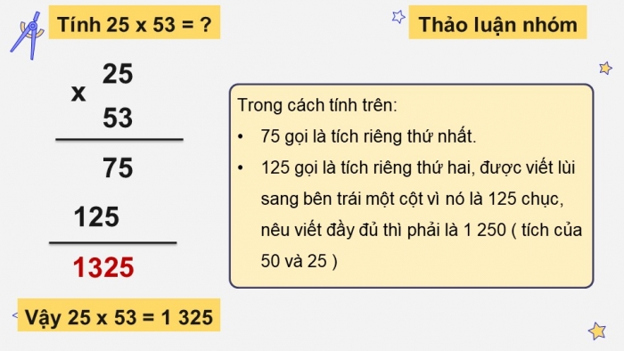 Giáo án điện tử Toán 4 cánh diều Bài 32. Nhân với số có hai chữ số