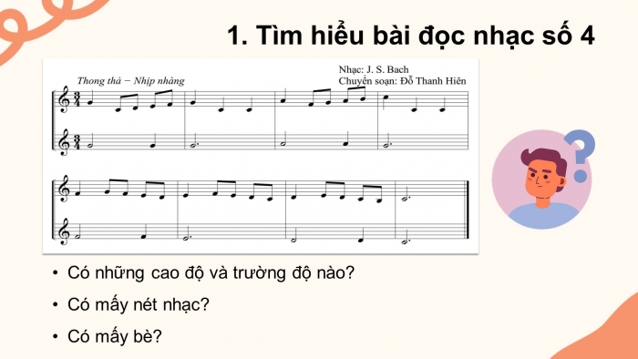 Giáo án điện tử Âm nhạc 8 cánh diều Bài 8 tiết 1: Bài đọc nhạc số 4, bài hòa tấu số 4