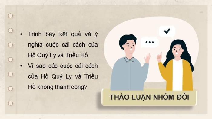 Giáo án điện tử Lịch sử 11 kết nối Bài 9: Cuộc cải cách của Hồ Qúy Ly và Triều Hồ (Phần 2)