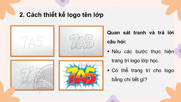 Giáo án điện tử bài 2 với logo dạng chữ đầy màu sắc và phong cách mĩ thuật độc đáo sẽ giúp bạn học tập trở nên thú vị hơn bao giờ hết. Sáng tạo bài giảng điện tử của riêng bạn và khám phá các ý tưởng thú vị trong hình ảnh đính kèm.