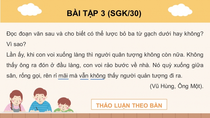 Giáo án điện tử ngữ văn 7 chân trời tiết: Ôn tập trang 30