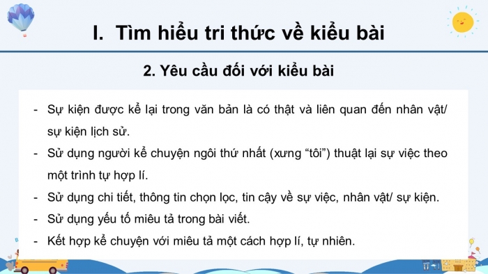 Giáo án điện tử ngữ văn 7 chân trời tiết: Viết bài văn kể lại sự việc có thật liên quan đến nhân vật hoặc sự kiện lịch sử