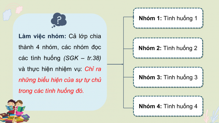 Giáo án điện tử HĐTN 8 cánh diều Chủ đề 4 - HĐGDTCĐ: Tự chủ trong các mối quan hệ