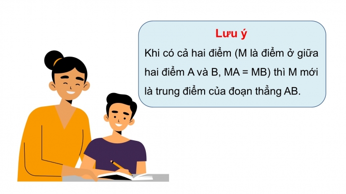 Giáo án điện tử toán 3 chân trời bài: Điểm ở giữa. trung điểm của đoạn thẳng