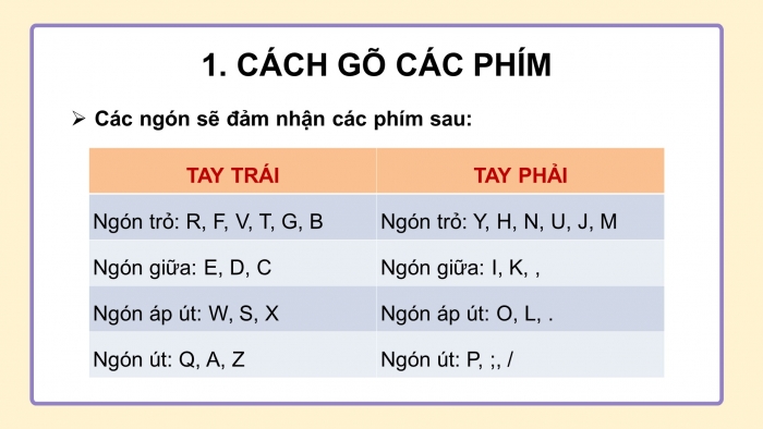 Giáo án điện tử tin học 3 cánh diều bài 3: Em tập gõ hàng phím trên và dưới