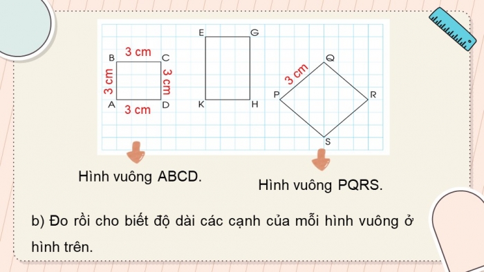 Giáo án điện tử toán 3 cánh diều bài: Hình vuông