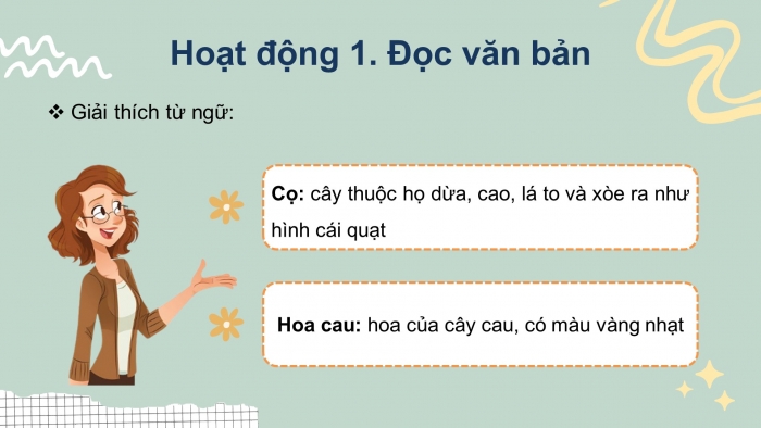 Giáo án điện tử tiếng việt 3 kết nối bài 7: Mặt trời xanh của tôi. Tiết 1 – 2. Đọc