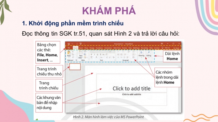 Giáo án điện tử tin học 3 chân trời bài 10: Trang trình chiếu của em