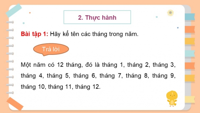 Giáo án điện tử toán 3 chân trời bài: Tháng, năm (2 tiết)