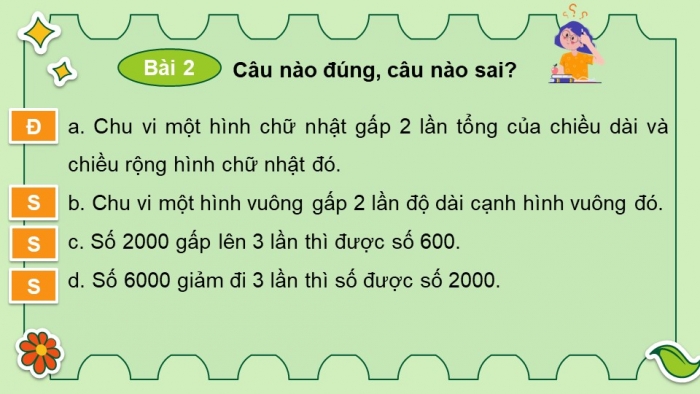 Giáo án điện tử toán 3 chân trời bài: Em làm được gì trang 47