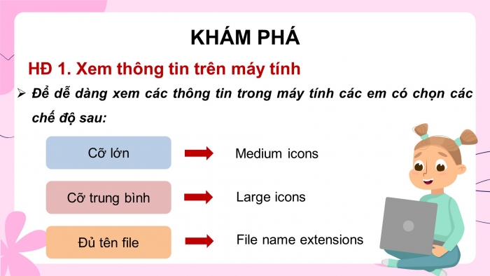 Giáo án điện tử tin học 3 cánh diều bài 1: Sắp xếp phân loại các tệp dữ liệu trong máy tính