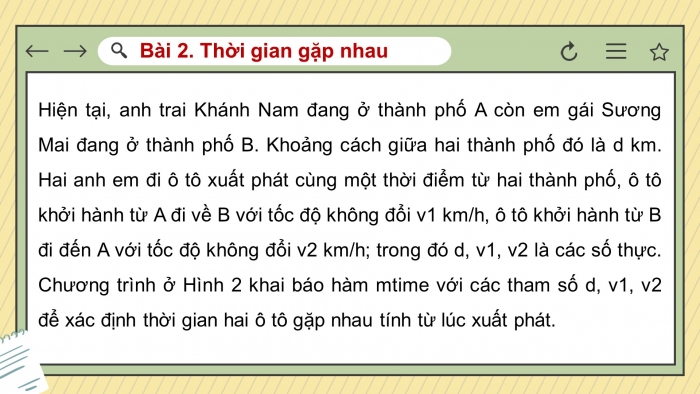 Giáo án điện tử tin học 10 cánh diều bài 11: Thực hành lập trình với hàm và thư viện