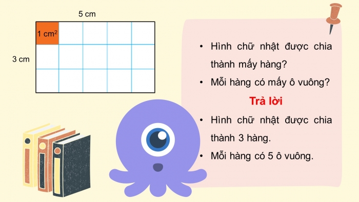 Giáo án điện tử toán 3 chân trời bài: Diện tích hình chữ nhật