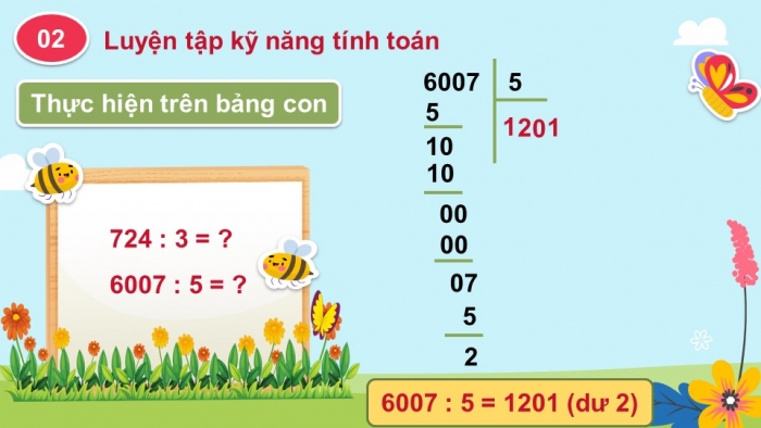 Giáo án điện tử toán 3 cánh diều bài 2: Chia cho số có một chữ số trong phạm vi 100 000 (tiếp theo) (2 tiết)