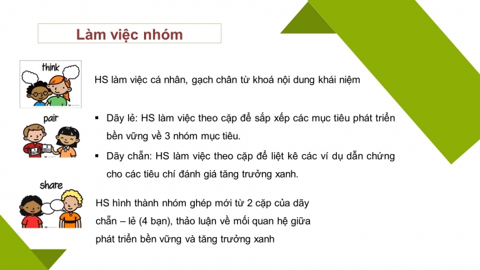 Giáo án điện tử địa lí 10 chân trời bài 40: Phát triển bền vững và tăng trưởng xanh