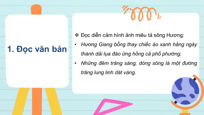 Giáo án điện tử tiếng việt 3 kết nối tri thức bài 19: Sông hương - Tiết 1. Đọc