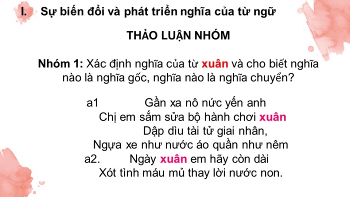 Giáo án điện tử ngữ văn 9 tiết 18: Sự phát triển của từ vựng