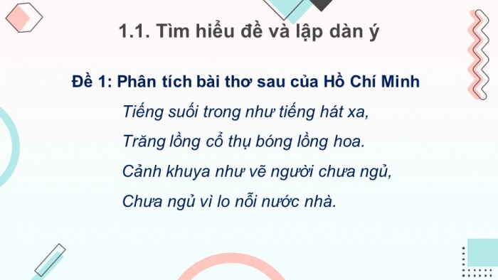 Giáo án điện tử Ngữ văn 12 bài: Nghị luận về một bài thơ, đoạn thơ