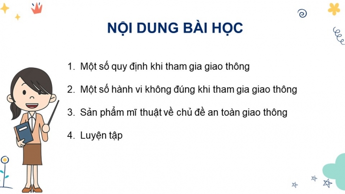 Bài giảng điện tử mĩ thuật 3 kết nối tri thức chủ đề 10: An toàn giao thông