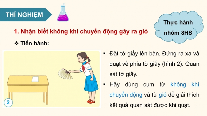 Giáo án điện tử Khoa học 4 cánh diều Bài 5: Sự chuyển động của không khí