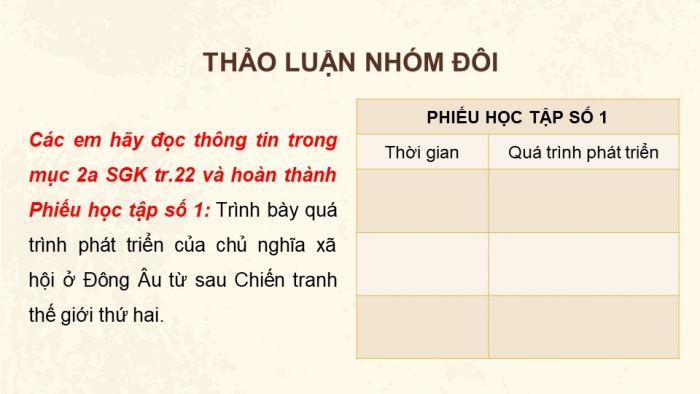 Giáo án điện tử Lịch sử 11 chân trời Bài 3: Liên bang Cộng hoà xã hội chủ nghĩa Xô viết ra đời và sự phát triển của chủ nghĩa xã hội sau Chiến tranh thế giới thứ hai (P2)