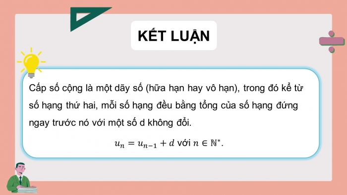 Giáo án điện tử Toán 11 chân trời Chương 2 Bài 2: Cấp số cộng