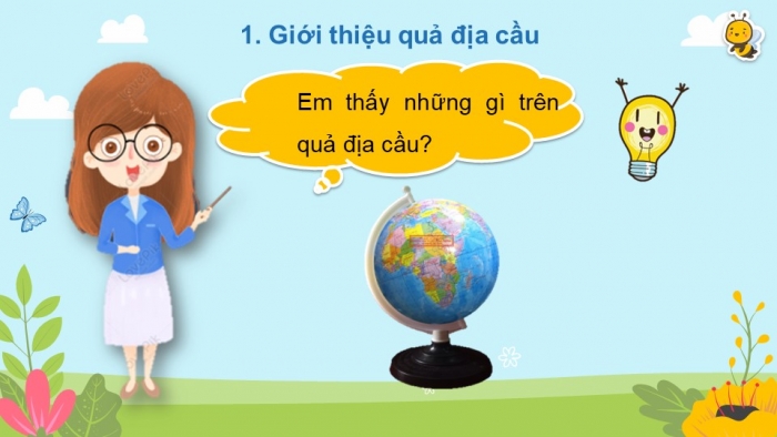 Giáo án điện tử bài 27: Quả địa cầu- Mô hình thu nhỏ của trái đất