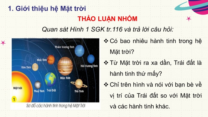 Giáo án điện tử bài 28: Trái đất trong hệ mặt trời