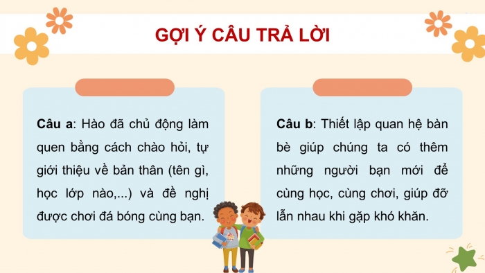 Giáo án điện tử Đạo đức 4 cánh diều Bài 9: Em làm quen với bạn bè