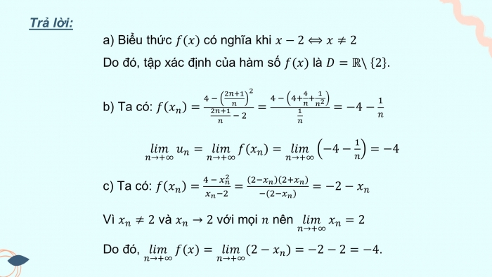 Giáo án điện tử Toán 11 kết nối Bài 16: Giới hạn của hàm số