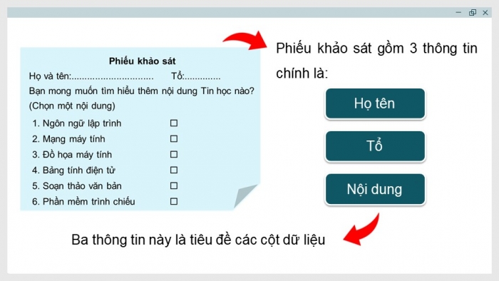 Giáo án điện tử Tin học 8 kết nối Bài 6: Sắp xếp và lọc dữ liệu