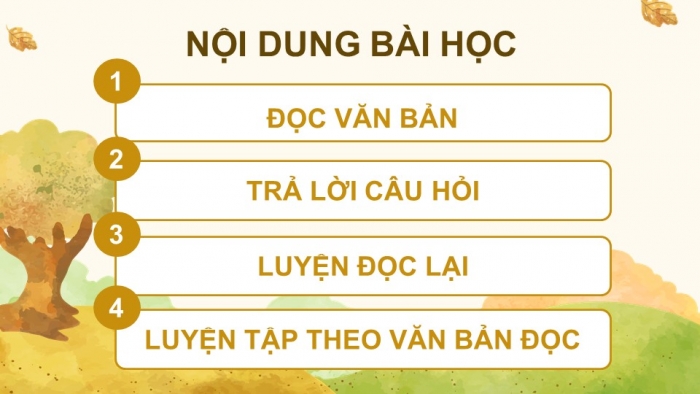 Giáo án điện tử Tiếng Việt 4 kết nối Bài 20 Đọc Bầu trời mùa thu