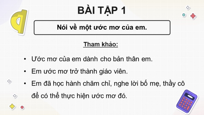 Giáo án điện tử Tiếng Việt 4 kết nối Bài 26 Nói và nghe Ước mơ của em