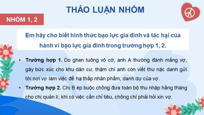 Giáo án điện tử Công dân 8 cánh diều Bài 6: Phòng, chống bạo lực gia đình