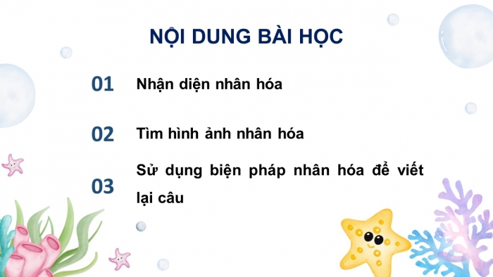 Giáo án điện tử Tiếng Việt 4 chân trời CĐ 4 Bài 1 Luyện từ và câu: Luyện tập về nhân hóa