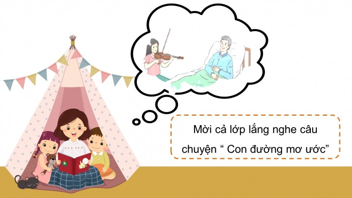 Giáo án điện tử Tiếng Việt 4 chân trời CĐ 4 Bài 2 Nói và nghe: Nghe kể câu chuyện về ước mơ