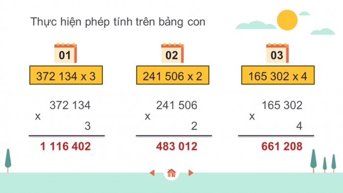 Giáo án điện tử Toán 4 cánh diều Bài 31. Nhân với số có một chữ số