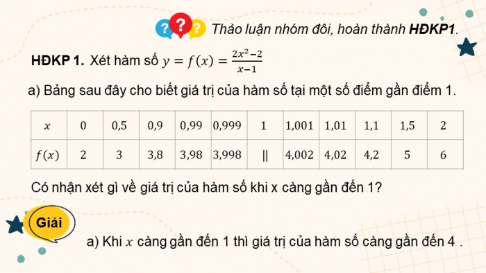 Giáo án điện tử Toán 11 chân trời Chương 3 Bài 2: Giới hạn của hàm số