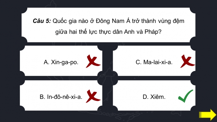 Giáo án điện tử Lịch sử 11 kết nối Nội dung thực hành Chủ đề 3: Quá trình giành độc lập dân tộc của các Quốc gia Đông Nam Á