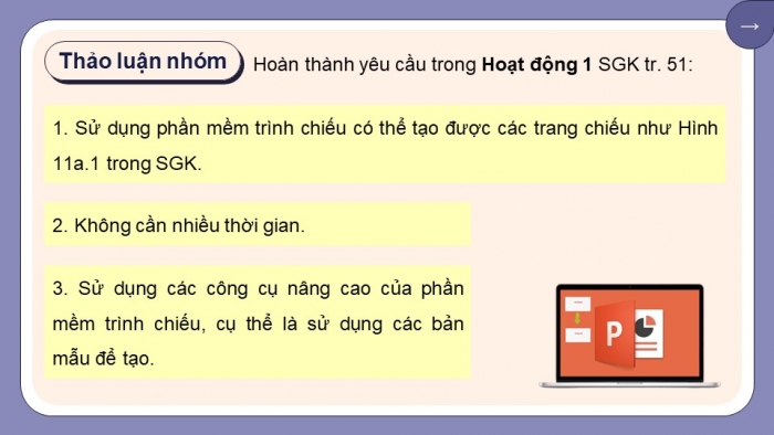 Giáo án điện tử Tin học 8 kết nối Bài 11a: Sử dụng bản mẫu tạo bài trình chiếu